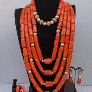 Heavy Coral Bead Set (Traditional Necklace)