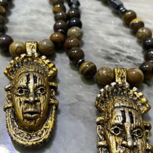 Oba of Benin Head Pendant Necklace