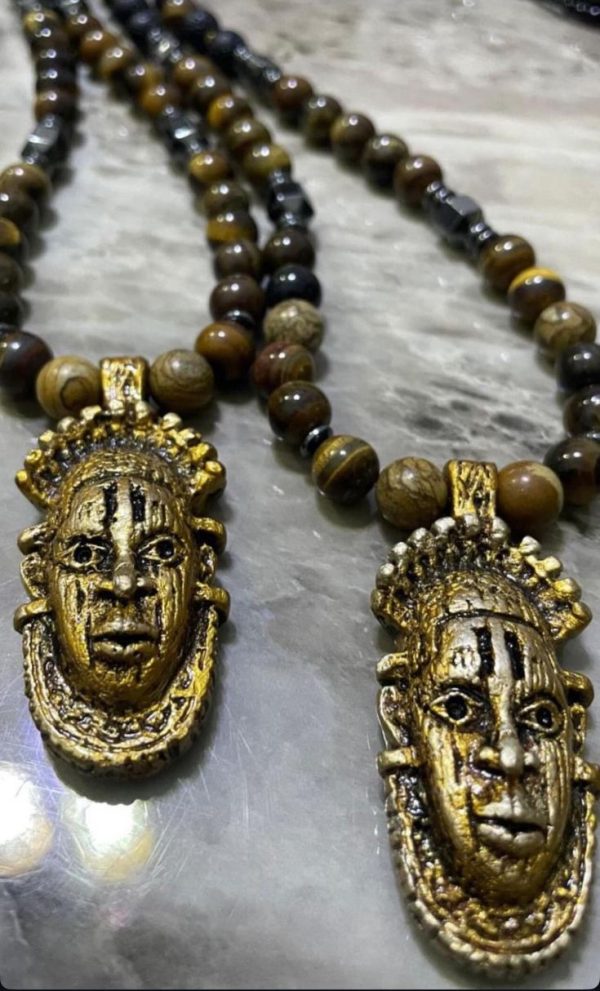 Oba of Benin Head Pendant Necklace