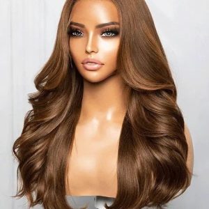 Long Brown Wavy Wig