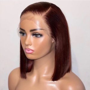 Straight Burgundy Bob Wig